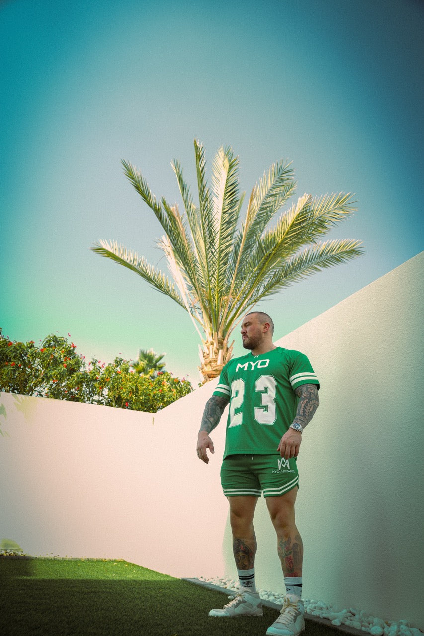 'Ironbound' Bodybuilding Jersey Green MYO Apparel